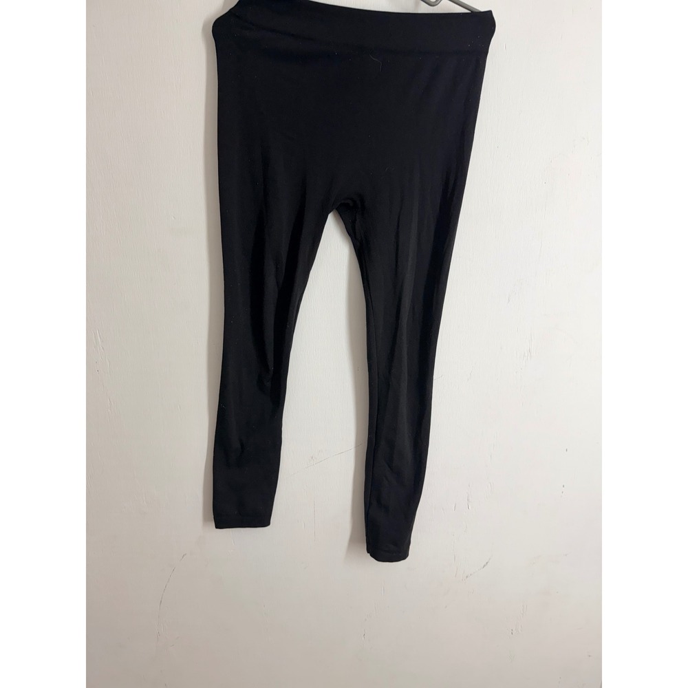 Coco Limon Black Fleece Lined Leggings L/XL High Waisted Thermal Yoga Pants